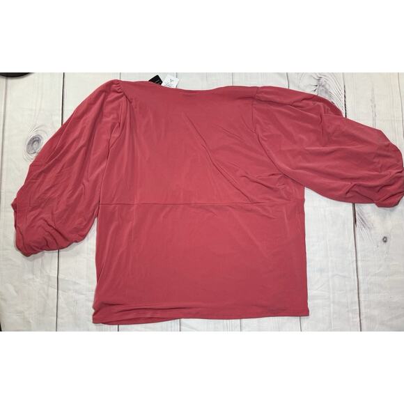 Torrid Women’s V Neck Top Quarter Sleeve Shirred Top 3/4 Ballon Sleeves Size 3XL - Picture 2 of 6